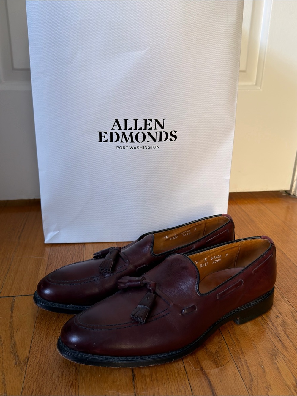 Allen Edmonds Burgundy Tassel Loafers